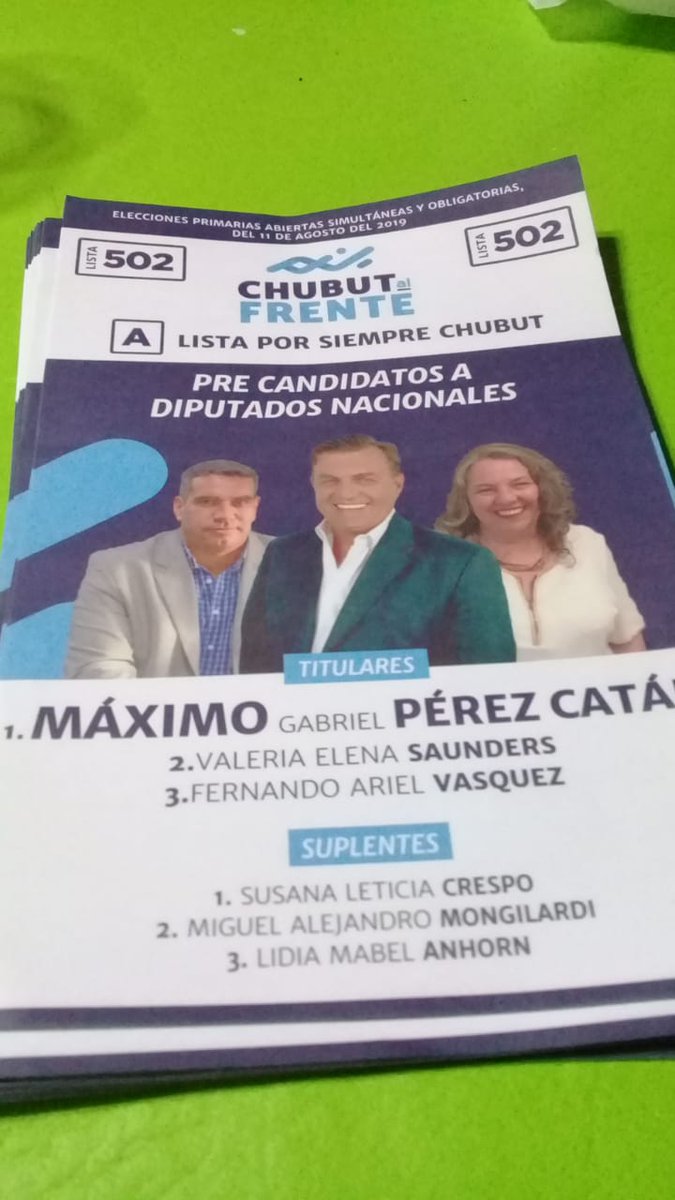 Fervas903's tweet photo. Más que nunca, este domingo el Gobernador @arcionimariano  necesita estos Diputados para el Congreso si queremos que Chubut salga adelante. https://t.co/ddJPd2T7ZQ