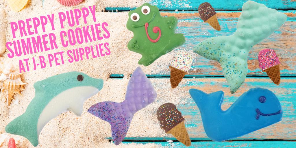 Be sure to scoop up these treats before they all swim away for the summer! Preppy Puppy cookies are all handmade in the USA with all human grade ingredients! It's an adorable treat your puppy will melt over!