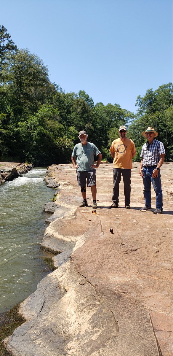 suelos2010's tweet photo. Three boys on Lawson’s Ck. Critical Zone scientists all! Geopoet John Lane, Soil Ecologist Mac Callaham, & Calzone Dan Richter. Photo: Earth & Anthro-Scientist Terry Ferguson. #czo #cczo #nsf #czen https://t.co/8pq9nUUtvv