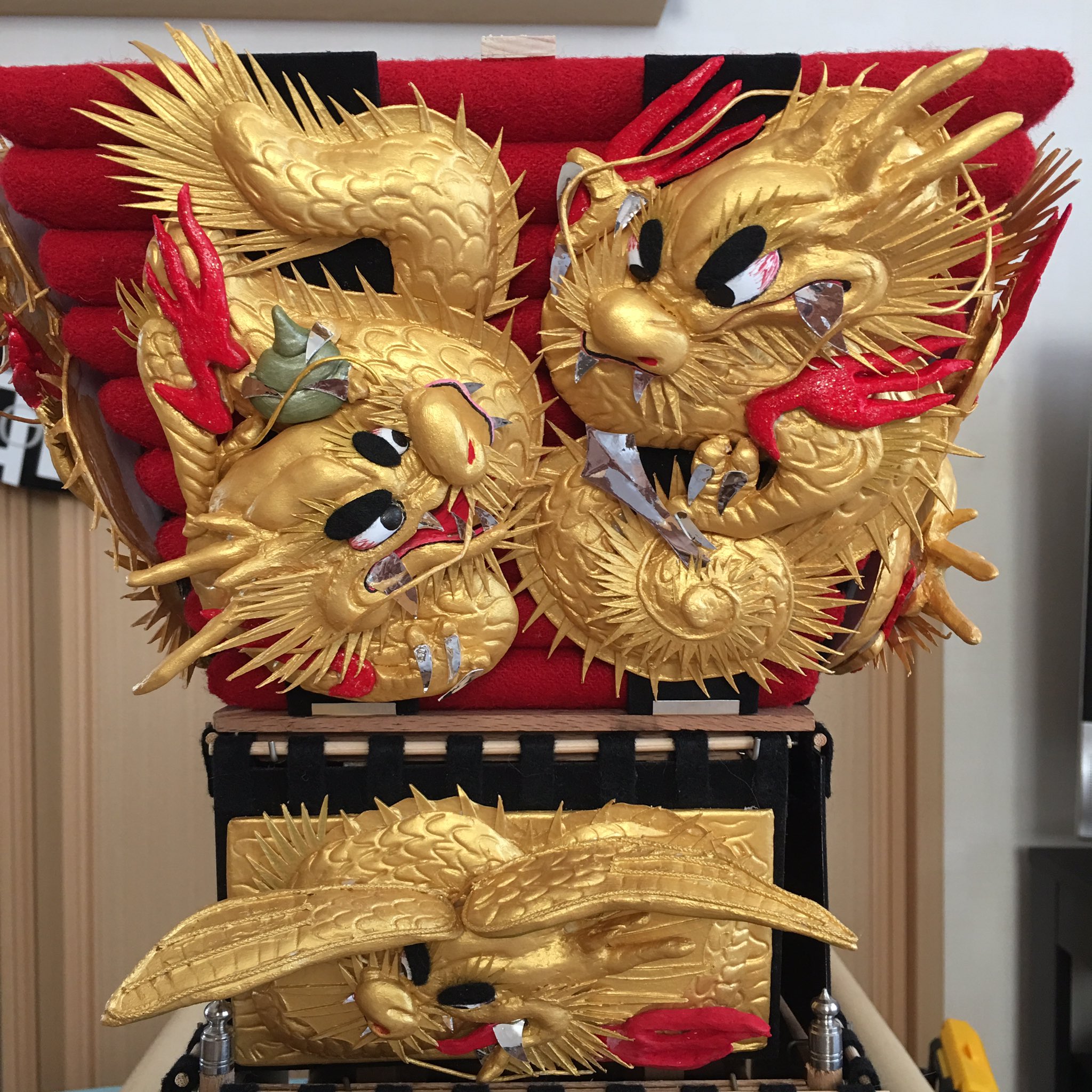 ミニチュア太鼓台布団締め