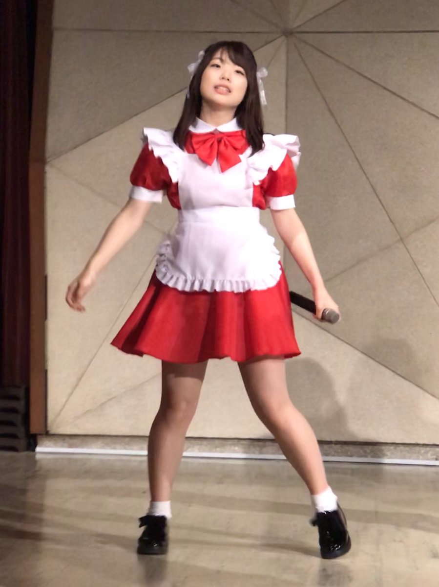 ひであ 赤のメイド服似合ってた らじお女子 大塚南