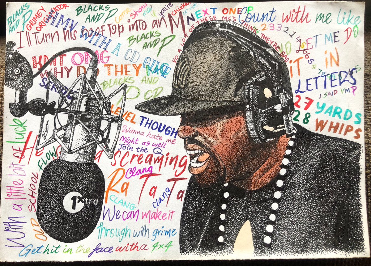 Healy1907's tweet photo. Pointillism and Typography piece inspired by @pmoney freestyle for @mistajam @bbc1xtra  #bbc1xtra #pmoney #kingpmoney #moneyovereverything3 #moneyovereverything #mistajam #bbc #grime #rap #freestyle #pointillism #typography #colouredpointillism https://t.co/MDeoV6lw8f