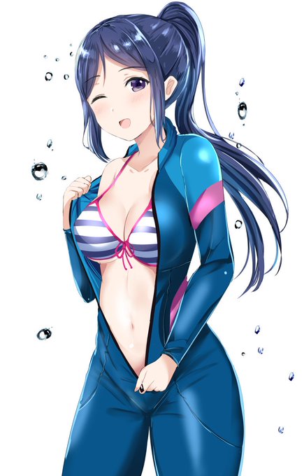 脱ぎっと果南ちゃん🐬会場限定本表紙イラストです～ 