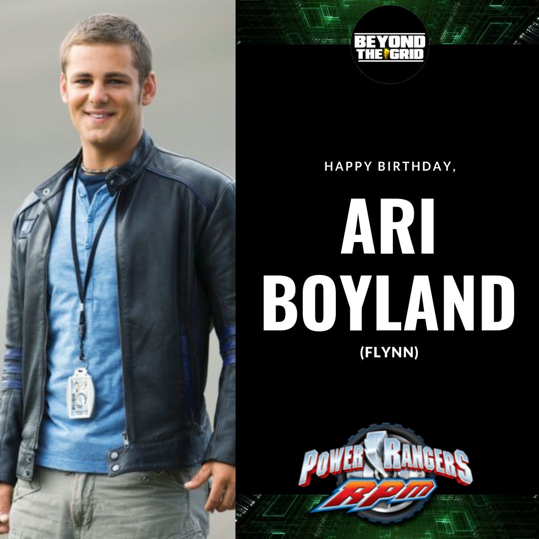 Happy Birthday, Ari Boyland aka Flynn from Power Rangers RPM!    