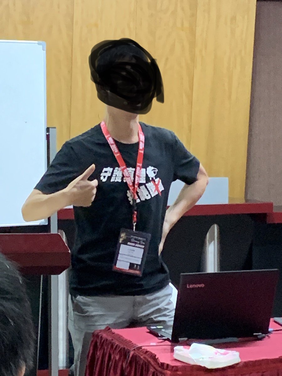 casethorp's tweet photo. Hong Kong Pastor/Professor shares @WRFglobal: “We have to be with our sheep, and our sheep are out there (in the streets).” His tee shirt says “Guard Truth; Smash Falsehoods” #wrf #epcmoderator (identity masked) https://t.co/Z3qzsrHMvz