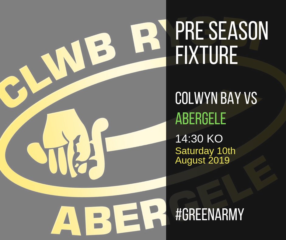 ClwbRygbiAberge's tweet photo. GAME DAY! 🔥🏉 

@colwynbayrugby vs Gele

⏰ 14:30KO (4x20s) 
📍 Brookfield Drive, LL28 4SW

Pre Season kicks off with a short trip down to the Bay. 

All welcome! Come and get your rugby fix and support your local grassroots rugby clubs. 

#RugbyFamily https://t.co/PQsWG9w0mu