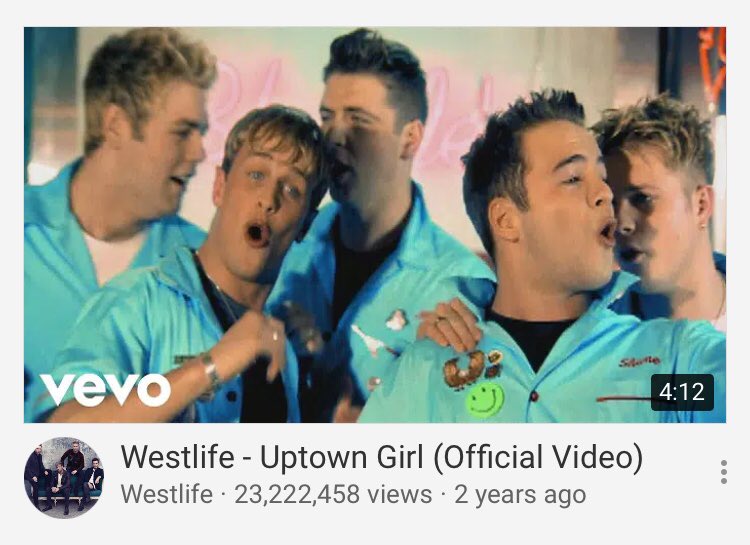 bsb5ivefan97's tweet photo. Has Anyone Noticed That In The Thumbnail Of The Music Video For @westlifemusic’s Uptown Girl, @NickyByrne Is THAT Close To @ShaneFilan? And His Hand’s On His Shoulder, Too! 

😍😍😍😍💚💜💚💜

Because #ShNicky 😉

#ShNickySaturday https://t.co/ptCRlZdG40