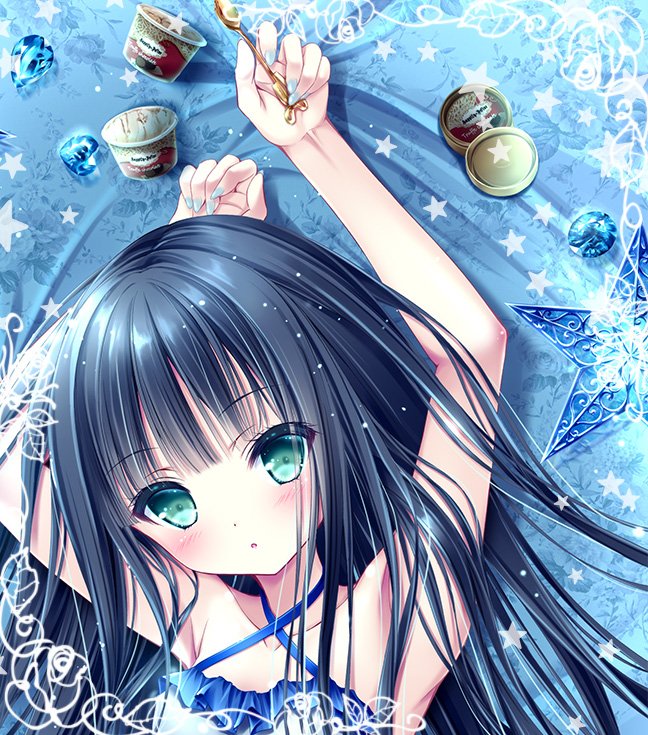 夢寐ありす てぃんくる公式 ザクロのイラスト見て頂き嬉しいです 今回のイラストは版画では無くて夏コミのグッズのタオルの イラストなのです Yu O そして ハーゲンダッツ擬きは凄く前から描いております題材なのです ゞ