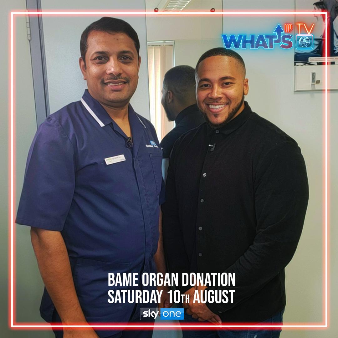 WhatsUpTvUK's tweet photo. Catch @shibuchakson and @ARoachBridgeman’s conversation about how important organ donation truly is. Join the conversation below, what do you think about our campaign this series? #BAMEOrganDonation #NHS #Campaign #Awareness #Register #WhatsUpTV #SkyOne #SavingLives #OptOutScheme https://t.co/xDVROmJWCo