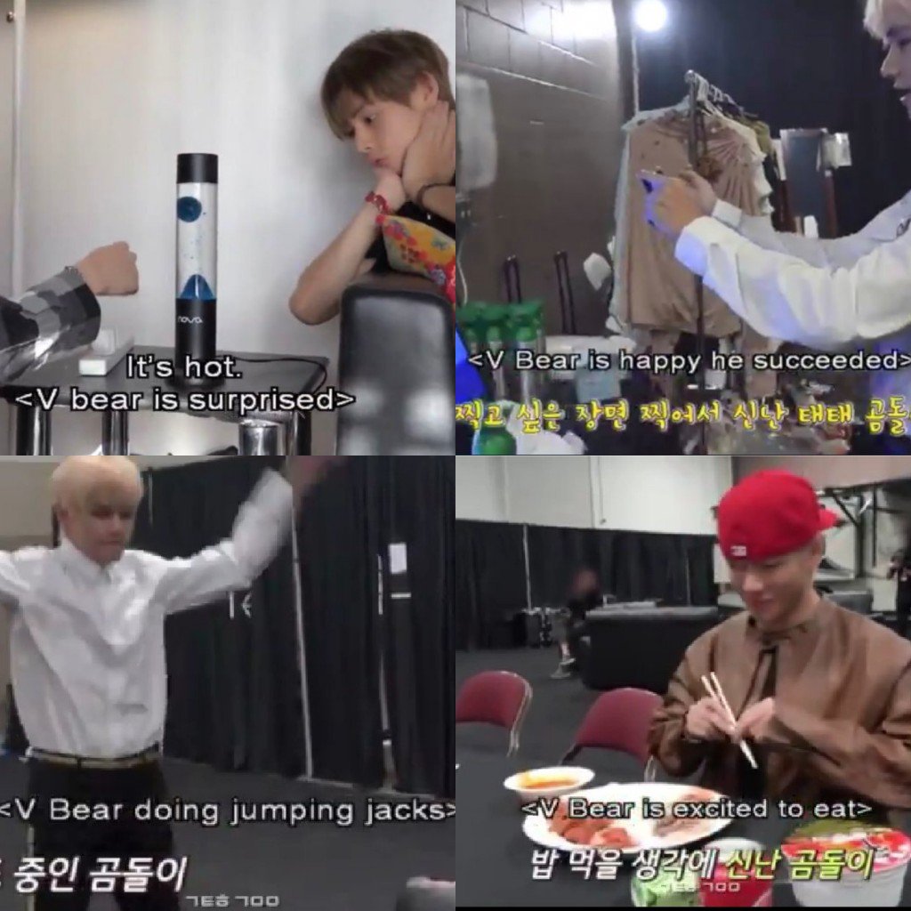 eternalhyyh's tweet photo. His Parents : Honey Bear/Baby Bear
Staff : V Bear
Jimin : Baby Bear
Armys : Winter Bear
Conclusion is that taetae bear is the cutest little teddy bear❄🐻
#WinterBear #BabyBear #HoneyBear #VBear @BTS_twt https://t.co/LaLYmLF7dK