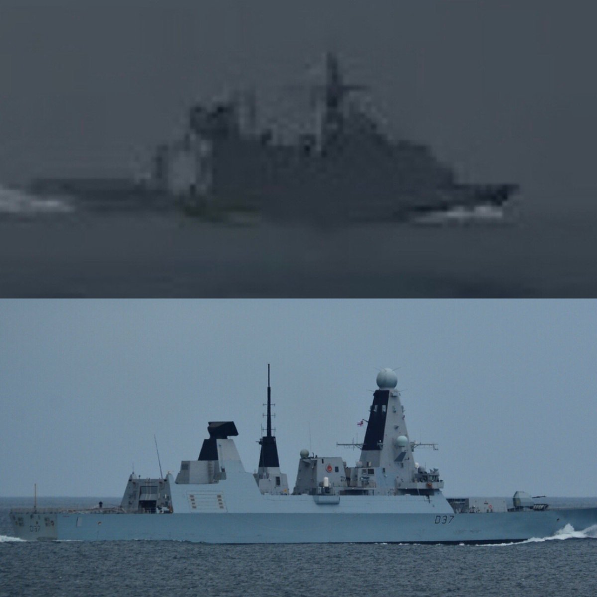 JSHeappey's tweet photo. @hthjones @ConflictsW Not in a thousand years is that HMS Duncan. #IRGCfail https://t.co/ZvcwX3MQAz