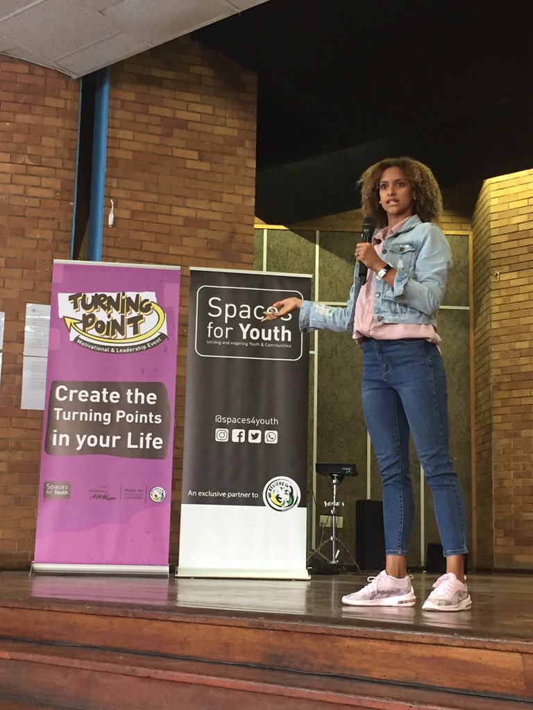 spaces4youth's tweet photo. Live on stage, Tertia sharing her #turningpoints #aweh #heroine 
#geboreengemengineldos #webelieveinafrica #eldoradopark #loveisworkmadevisible https://t.co/aeKlxxGzdk