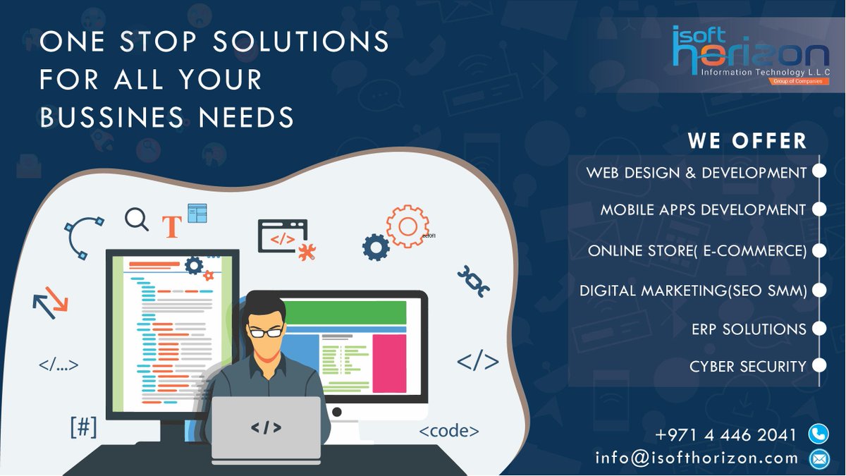 isofthorizon's tweet image. Isofthorizon is the  end to end solution provider for various complex software and hardware problems across UAE.bit.ly/2KudhOw
#softwaredevelopment #business #webdevelopmentuae #cybersecurity #android #erp #mobile #software #informationtechnology #ecommerce #EidAlAdha