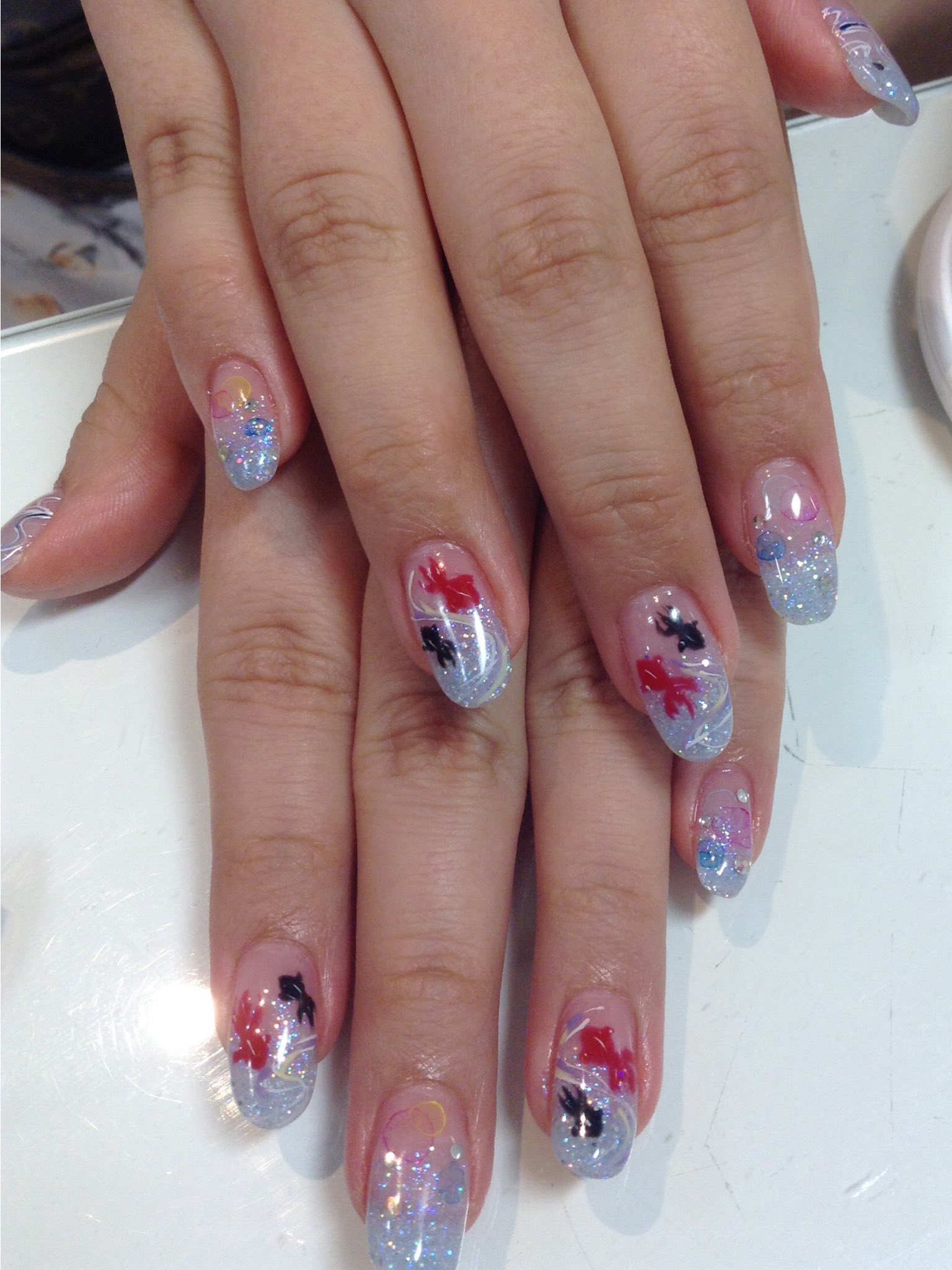 ネイルサロンmarch こんばんは なんば店吉村です この前させて頂いた金魚ネイルです お祭りに行きたくなりますね ネイルサロンmarch ネイルデザイン 金魚ネイル 夏ネイル T Co 1mzwnftnn6 Twitter