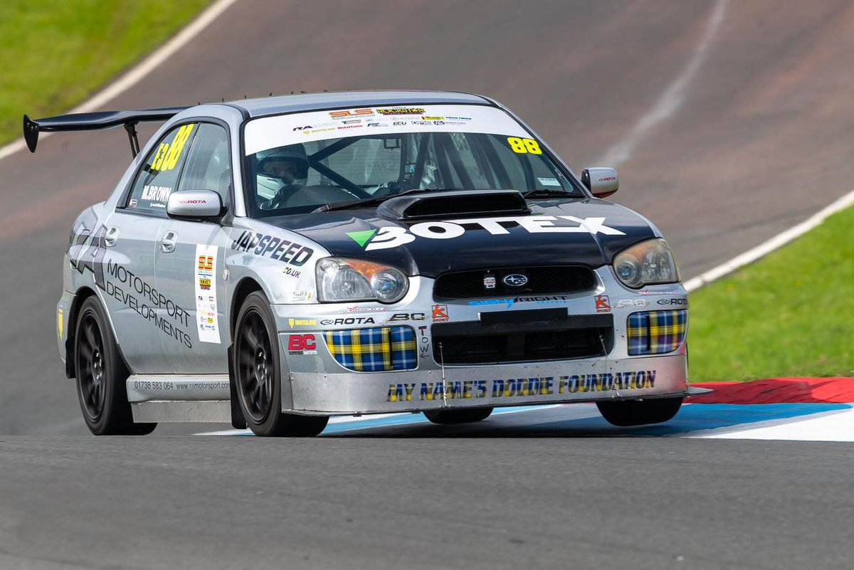 Japspeed's tweet photo. A big congrats to Martin Brown for yet another impressive class victory in @SUPER Lap Scotland Round 5! He also achieved third place in Round 6 a day later.

Images: @FlatOutPhoto 

#japspeed #subaru #impreza #superlapscotland #knockhill #martinbrownracing #motorsport #USC19 https://t.co/0dEgofuDEB