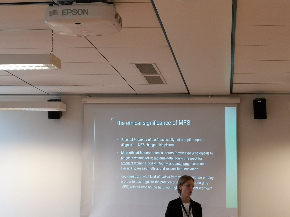 medicine_law's tweet photo. @begovic_dunja challenging existing notions in maternal-fetal surgery at #ESPMH2019 @law_uom @BioethicsUoM #autonomy #ethics #nottweeting https://t.co/y88leVVTKX