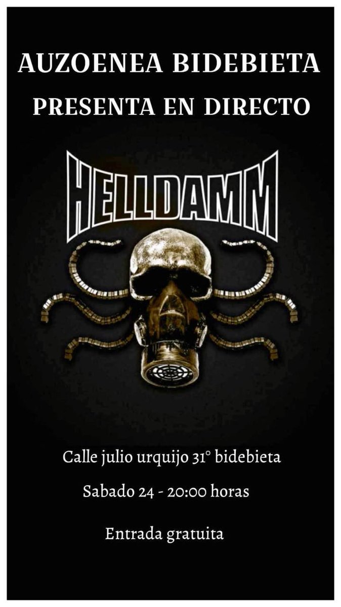 Helldamm's tweet photo. Próxima fecha. 24-08-2019. Donostia. https://t.co/bZfGs20bbq