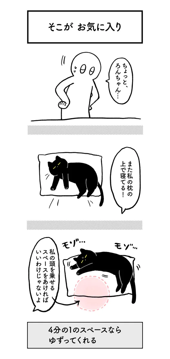 猫が枕を強奪するからマイナス10点だけど、添い寝してくれるからプラス5億点ww
