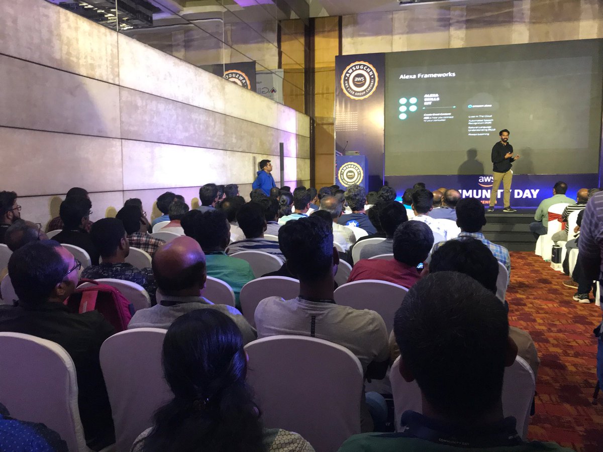 installjournal's tweet photo. ‘Building Engaging experience with #alexa ‘ by @pkarthikr and @soganmageshwar #awsugchn #awscommunityday #communityday
Who else talk Better on Alexa and #Cui #alexdevs https://t.co/ubHQWndyVr
