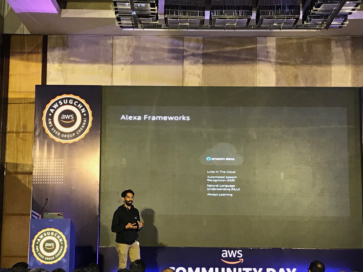 installjournal's tweet photo. ‘Building Engaging experience with #alexa ‘ by @pkarthikr and @soganmageshwar #awsugchn #awscommunityday #communityday
Who else talk Better on Alexa and #Cui #alexdevs https://t.co/ubHQWndyVr
