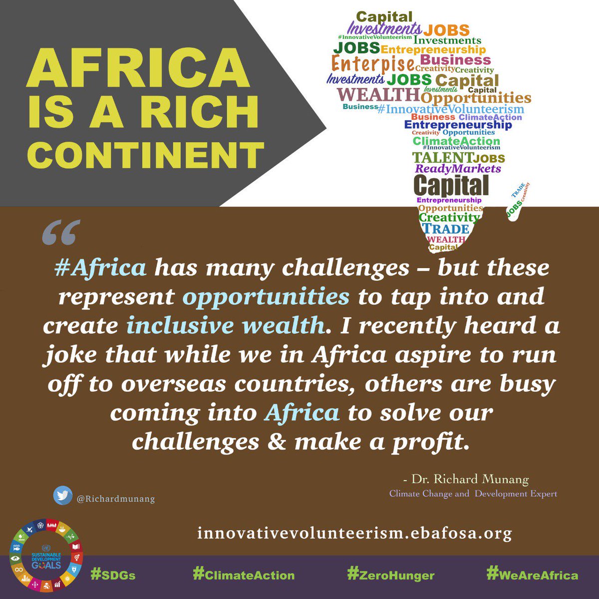 FoundationVeer's tweet image. RT unhabitatyouth: RT LugandaDavid: AFRICA IS A RICH CONTINENT RichardMunang UNEnvironment  #EBAFOSA #InnovativeVolunteerism #AYAIAcademy