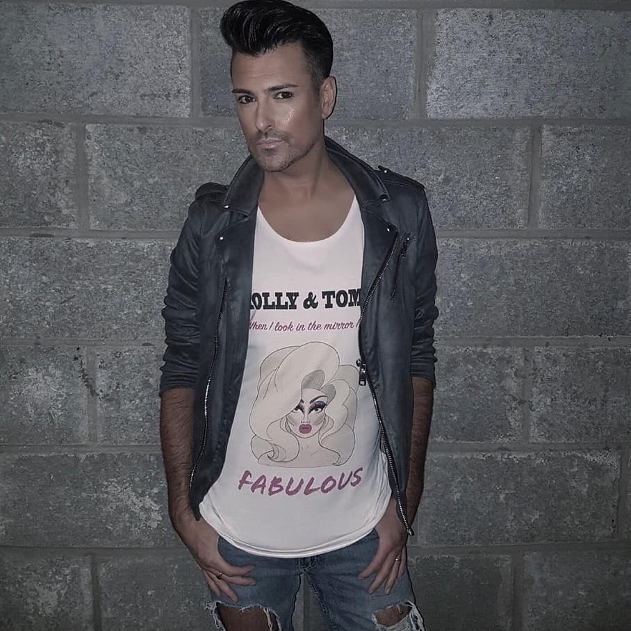 Our client <a href="/AllanJay101/">Allan Jay</a> with our #Rapid tan 

Vest designed by <a href="/MollyandTommy1/">Molly and Tommy</a> 

Catch him onstage today at <a href="/GaySundowners/">Sundowners Gay Bar</a> for @MargatePride 

#tanrange #tanning 

Check out our website 
kiss-tanning.co.uk