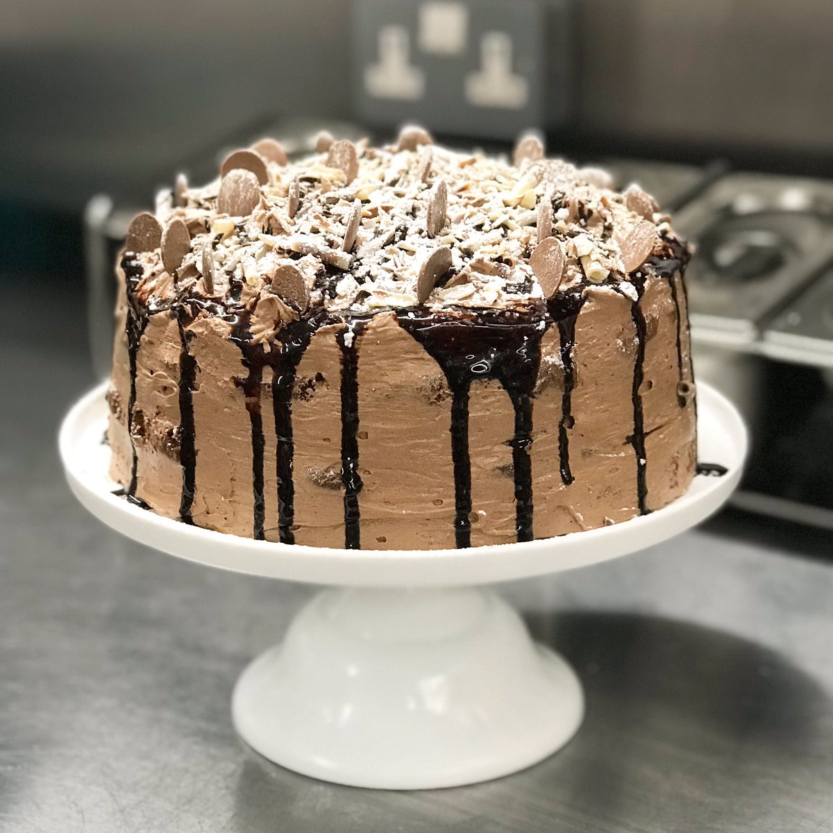 Double Chocolate Spongecake, homemade fresh and ready to go, today at Merkins Cafe #merkinscafe #bradfordonavon #nomnom