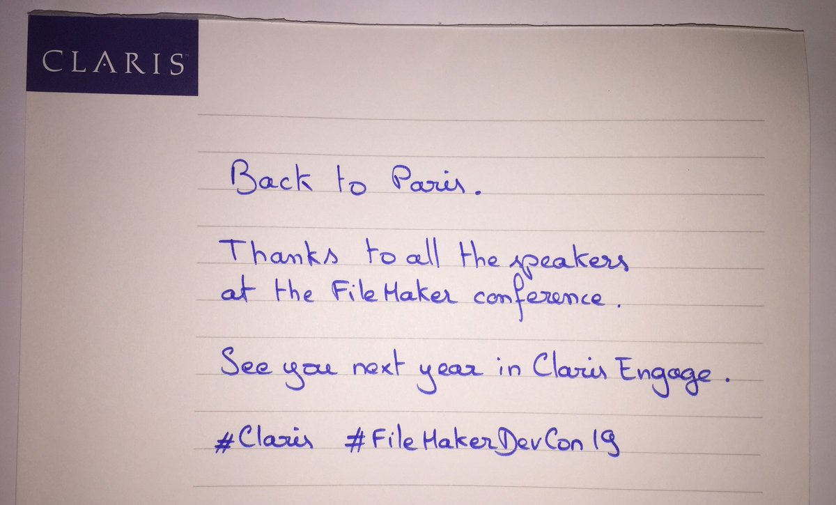 djulot's tweet image. Back to Paris, France 🇫🇷
Thanks to all the speakers at the FileMaker conference.
See you next year in Claris Engage.
#Claris #FileMakerDevCon19 #ClarisEngage