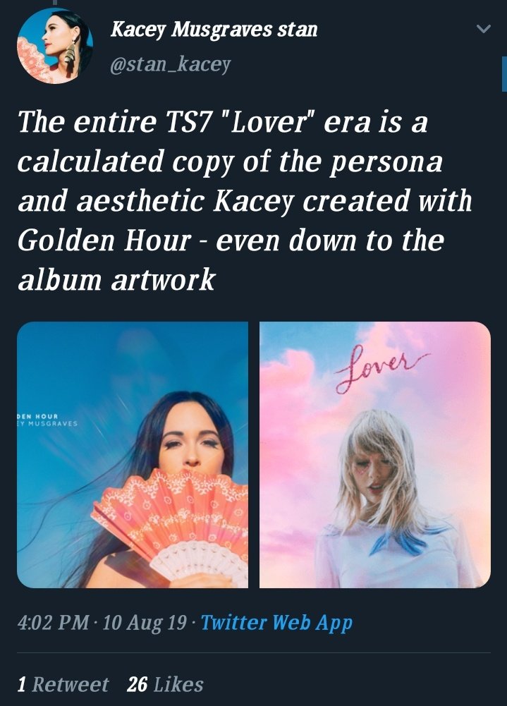 itsburninred13's tweet photo. THIS KACEY STAN ACCUSING TAYLOR FOR COPYING KACEY. LIKE SERIOUSLY BITCHES? Y'ALL NEED TO SIT DOWN AND SHUT THE FUCK UP. STOP ACCUSING TAYLOR 'CAUSE FIRST OF ALL, TAYLOR IS WAY BETTER THAN YOUR FAKE FEMINIST FAVE. https://t.co/P1UST3R2dQ