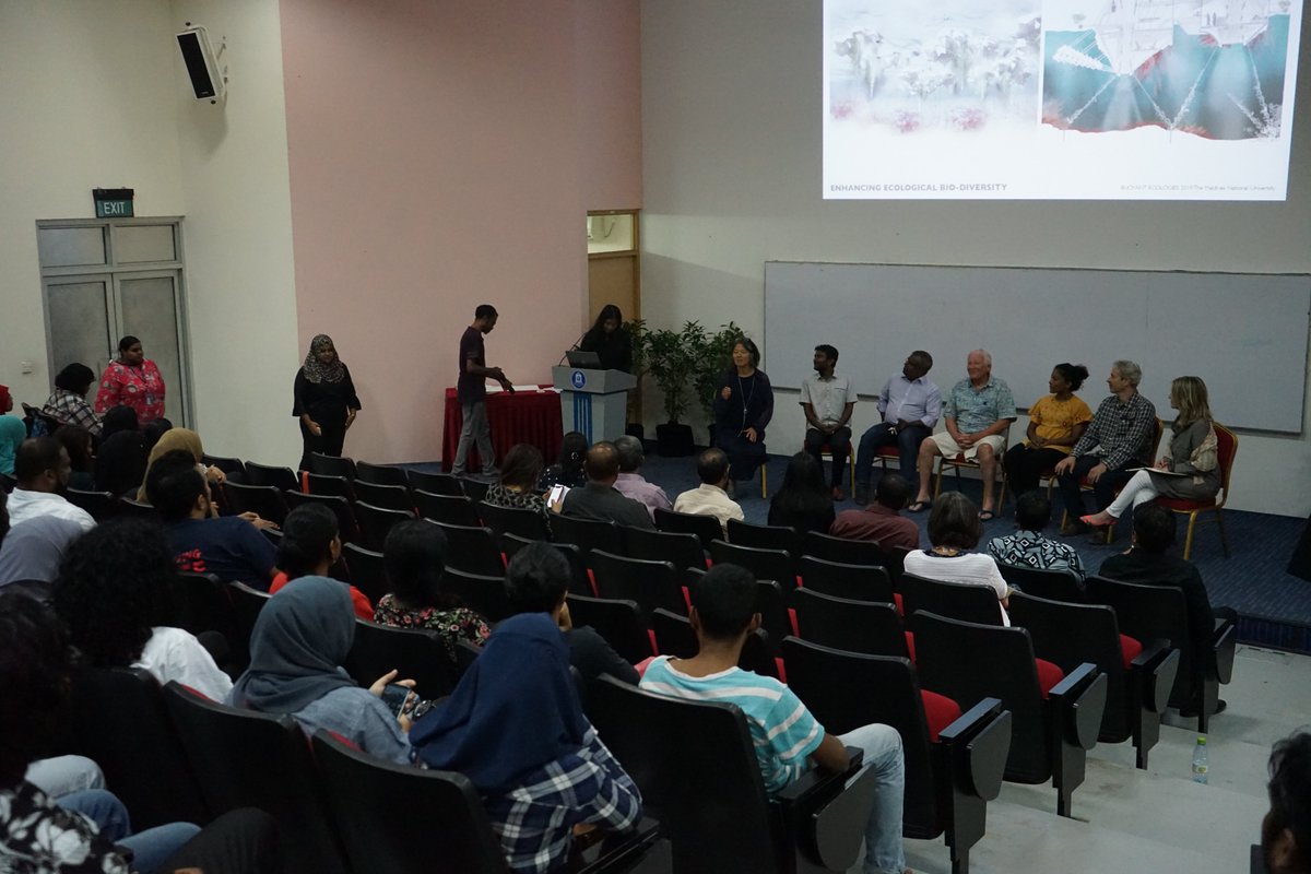 aamaldives's tweet photo. Our July #AAMtalks was given by professors Margaret Ikeda, Evan Jones & Leslie Roberts from @CACollegeofArts @ArchEcoLab & Dr John Oliver from Benthic Lab @MLMLmarinesci, with Doric (@ihtha), on 'Buoyant Ecologies' discussing some of their work & projects. https://t.co/GJxx1bkzmD https://t.co/OMVdkgqiZv