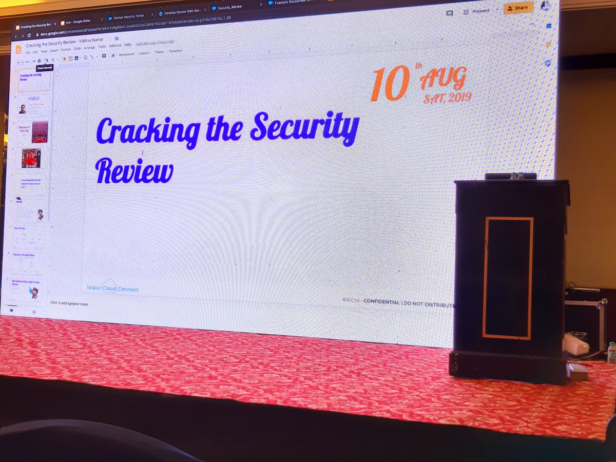 suniljoshi0074's tweet photo. #JCC19 @salesforce 
Cracking Security Review
By Vishnu Kumar @FexleServices https://t.co/p95WgBQtt4