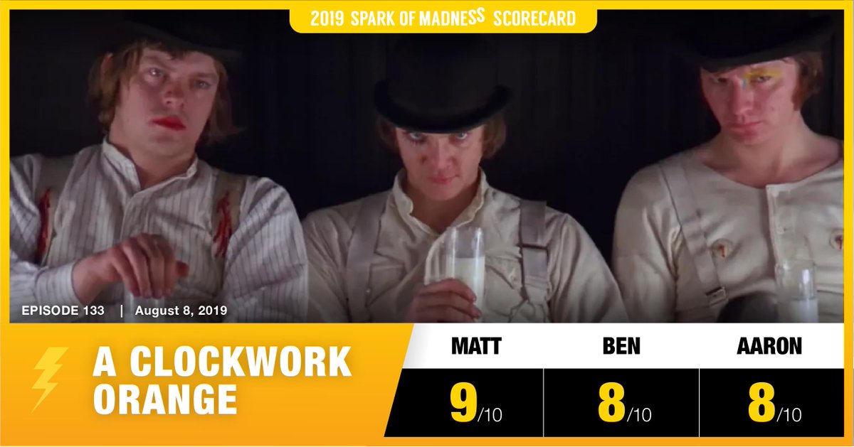 MadOfSpark's tweet photo. Our scorecard for A CLOCKWORK ORANGE (1971)
Watch the episode: https://t.co/VjeTOPoFdF
Listen: https://t.co/2FxuC7neo8