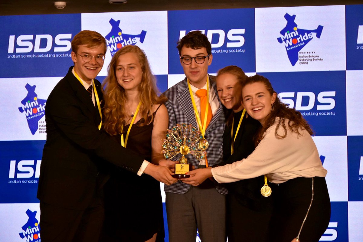TeamIndiaWSDC's tweet photo. Say Miniiiiiii - throwback to our first time hosting an international WSDC tournament 3 weeks ago #mini19 #wsdc #debate #PeacockTrophy https://t.co/DGaq77Q0N3