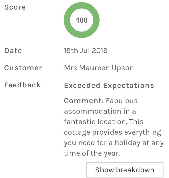 Our latest reviews :) Much appreciated!! #PeakDistrict #Tideswell #HolidayCottage #DofFriendly