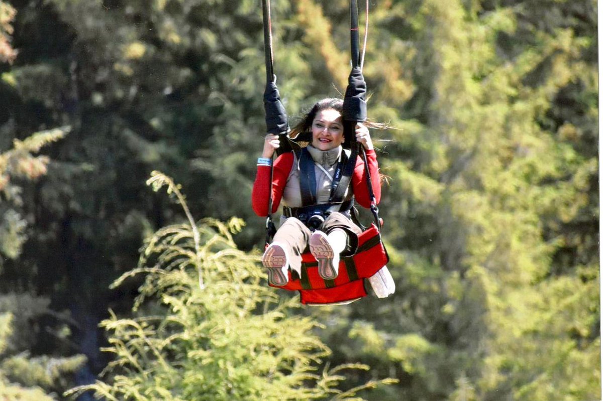 LalityaMunshaw's tweet photo. The #Ziprider at #IcyStraitPoint in #Hoonah, #Alaska was a jaw-dropping scenic mountain experience, dropping from 1,330 feet. On the way up, enjoyed the enchanting panoramic views.
Also had a great time at #CelebrityXCruises.
#AlaskaDiaries #Adventure #Friends https://t.co/xNWswnyZEG