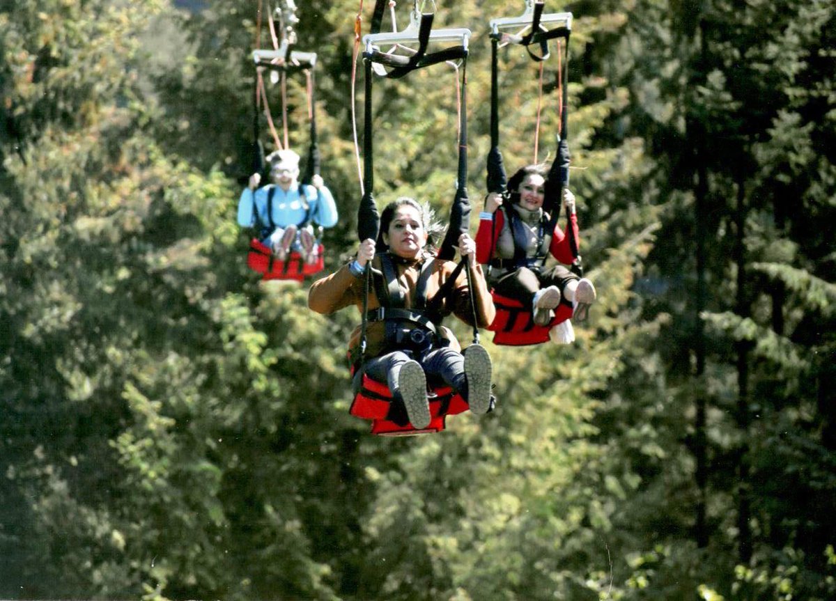 LalityaMunshaw's tweet photo. The #Ziprider at #IcyStraitPoint in #Hoonah, #Alaska was a jaw-dropping scenic mountain experience, dropping from 1,330 feet. On the way up, enjoyed the enchanting panoramic views.
Also had a great time at #CelebrityXCruises.
#AlaskaDiaries #Adventure #Friends https://t.co/xNWswnyZEG