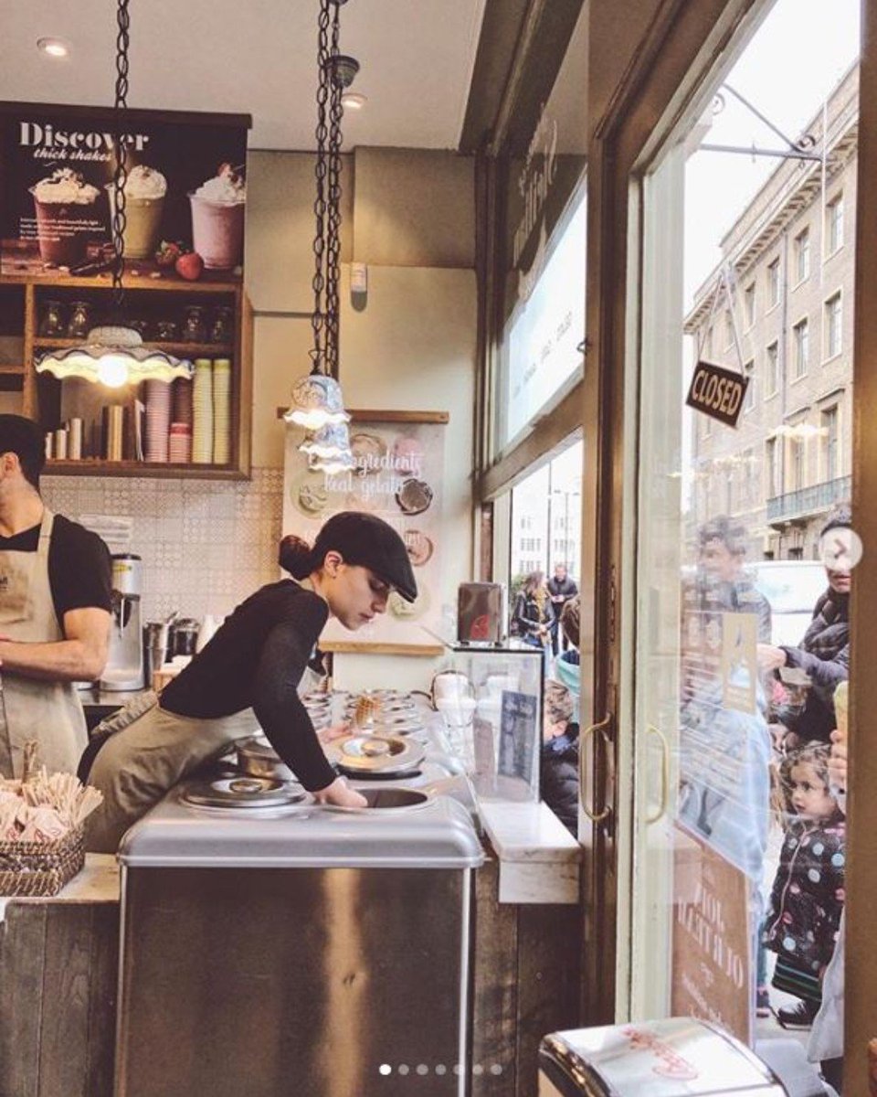 AromiCambridge's tweet photo. Working hard to bring you the best gelato in Cambridge!  #worththewait #aromigelato #cambridgelife @yuyu363 https://t.co/r1oSDGcltx