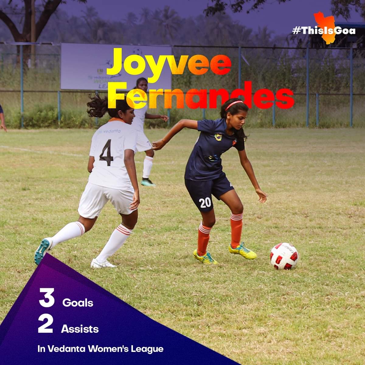 FCGoaOfficial's tweet photo. Joyvee Fernandes (3 goals and 2 assists) played an instrumental role in the women's team second-place finish in the GFA Vedanta League last season. ๐ช๐ป
#ThisIsGoa https://t.co/MmjgxUWe6r
