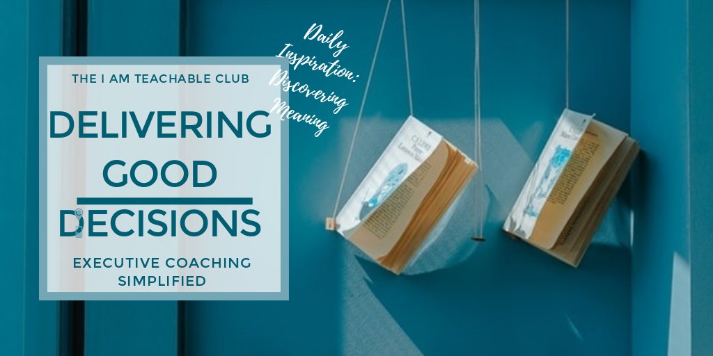 i_am_teachable's tweet photo. "In a knowledge-based economy, we propose that a knowledge workers primary deliverable is a Good Decision!” - Milkman, Chugh &amp; Bazermann, Harvard.

Thanks for showing us this @dawnmetcalf

Absolutely nail on the hammer stuff. 
#management #executivecoaching https://t.co/y8L85JcFX7