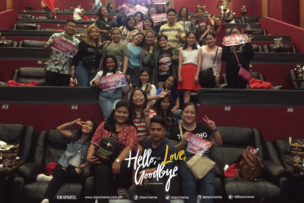 StarCinema's tweet photo. #HelloLoveGoodbye block screening c/o MayWard Flyers Official ❤️ #HelloLove400M https://t.co/Rxspm3DBrD