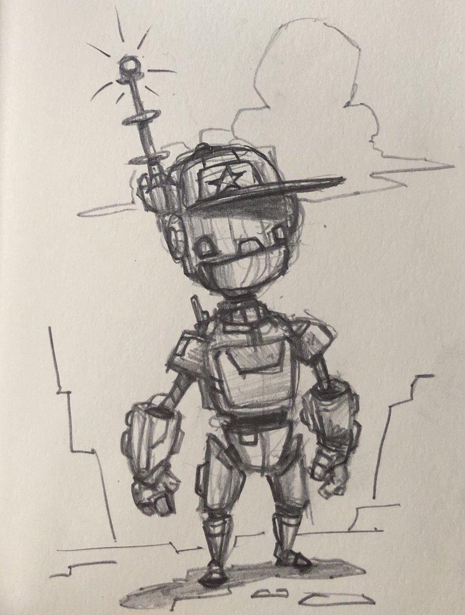 MikePhillipsArt's tweet photo. #sketch #sketchbook #robot #bot #mech #droid #scifi #scifiart #mikephillipsart 180/365 #kidrobot #robotkid https://t.co/Al5d8cZ4yk
