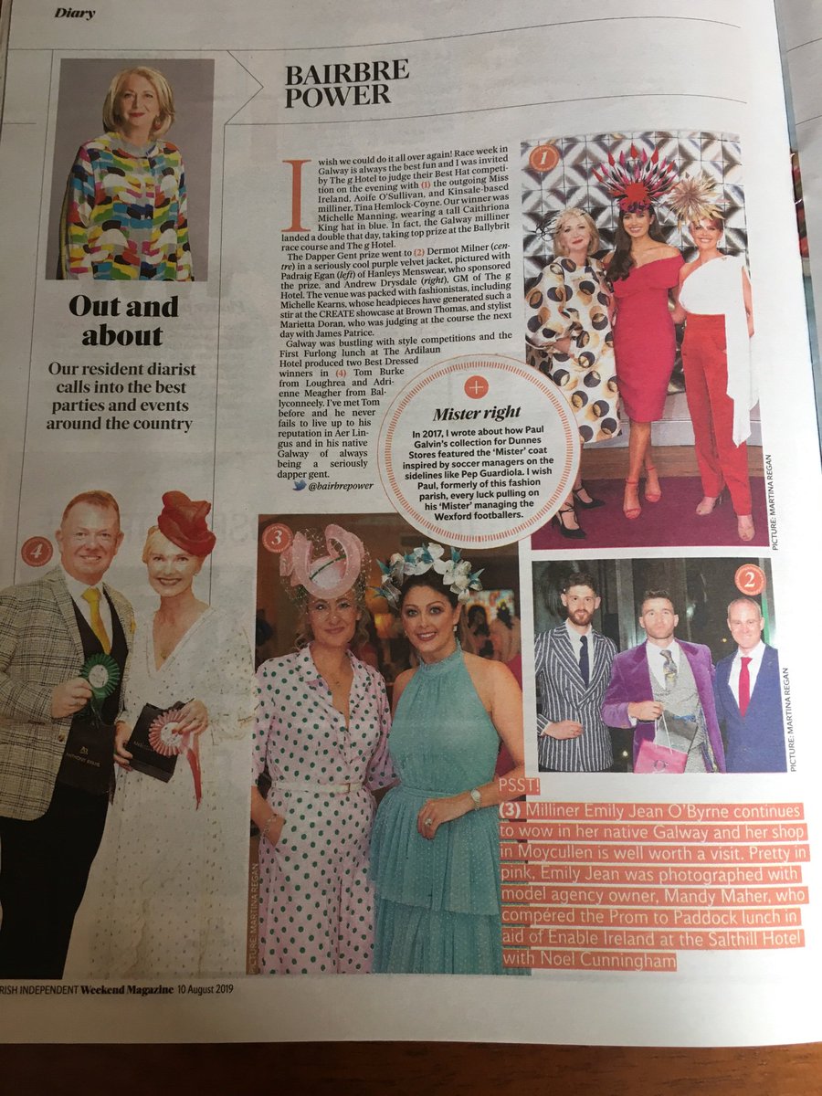 Noreendarcy's tweet photo. Stunning coverage @Independent_ie 2 day. Huge THANK YOU @bairbrepower for your part @ThegHotel  #gbesthat #gdappergent #ladiesday @Galway_Races. &amp; Yes we all want to do it again #lovegalwayraces https://t.co/BnWIRCa9Vt
