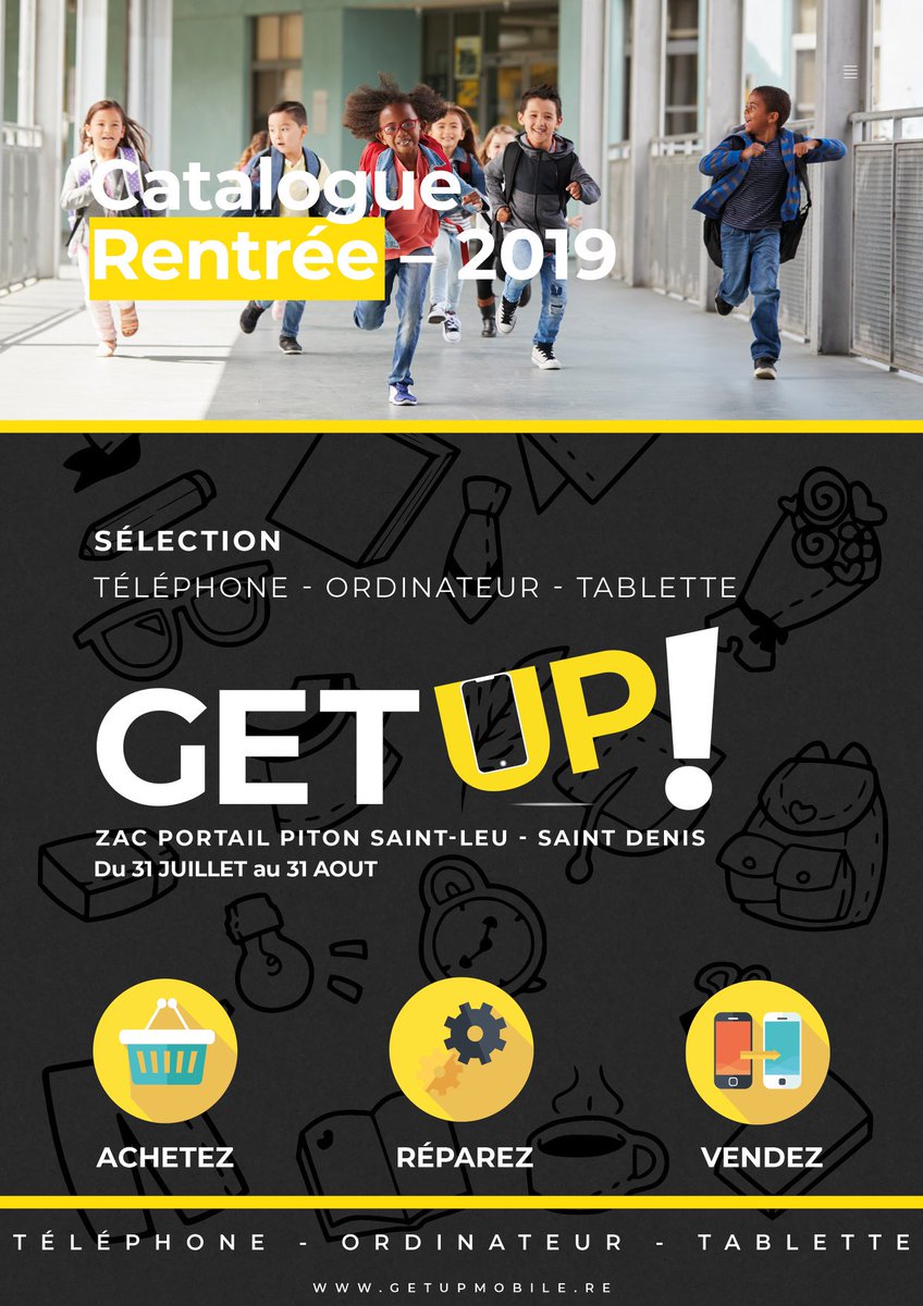 📱Hello La Team GETUP!

🎒📝 ÊTES-VOUS PRÊT POUR LA RENTRÉE ?

🤓Voici Notre Catalogue Spécial Rentrée 2019

⚡️Des prix fous pour bien s'équiper et débuter l'année comme sur des roulettes 🛹

🛍Deux Boutiques 0262 54 22 29
📍PORTAIL ST-LEU 29 rue de l'usine
📍ST-DENIS La Trinité