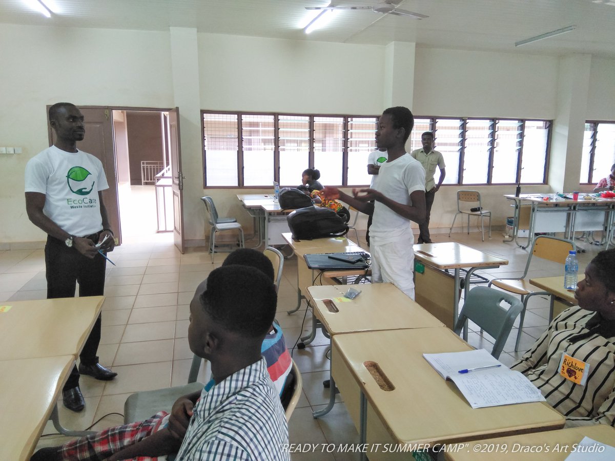 ItReady2's tweet photo. Thank you @ecocaregh for providing facilitators to teach on #recycling, #reuse and #reduce of waste products.
Campers brought life to waste bottles, old newspapers and more.
#ready2makeit #sdgs #summmercamp #learning #futureleaders #youth #problemsolvers https://t.co/850G2OalcI