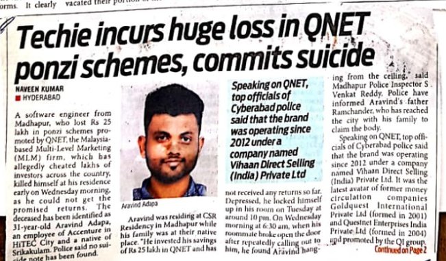 Ananth25955752's tweet photo. @prafullaketkar @eOrganiser
@CMOTamilNadu @TelanganaCMO
@CMOMaharashtra @PMOIndia
 #Qnet #Vijayeswaran
#abscondervijayeswaran of #infamousqnet promoted to #murderervijayeswaran after he took #hatrick in murdering 3 #innocent victims in #qnetscam in #Chennai #Mumbai #Hyderabad https://t.co/Io40LKQLwo