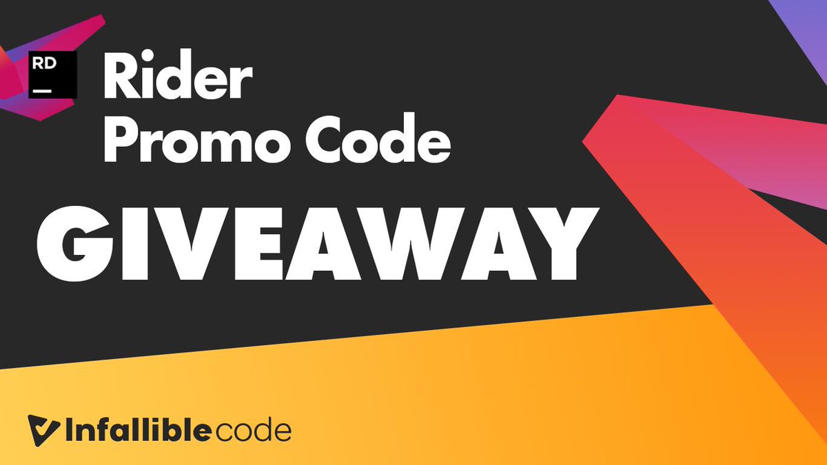 infalliblecode's tweet photo. 🚨GIVEAWAY ALERT🚨The first 50 people to retweet this post and follow @infalliblecode will receive a @JetBrainsRider extended trial promo code! https://t.co/UjnDofrFua