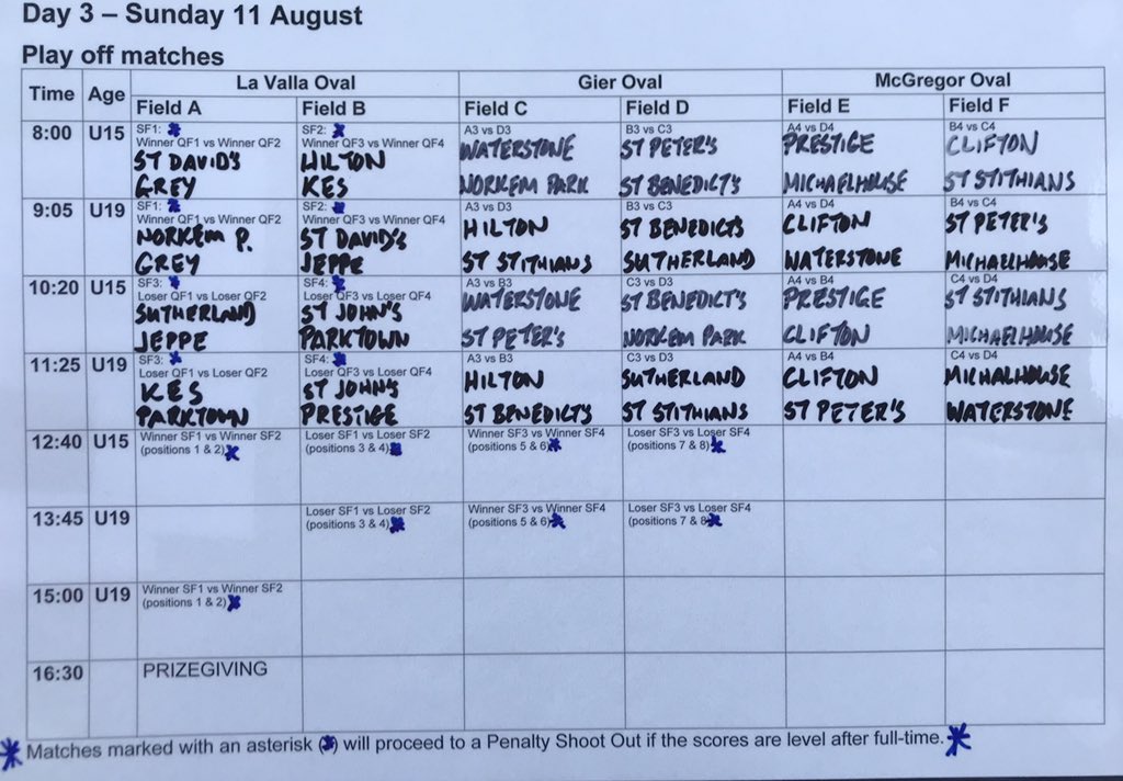 Bradley Ireland on Twitter: "Here is the schedule for the morning