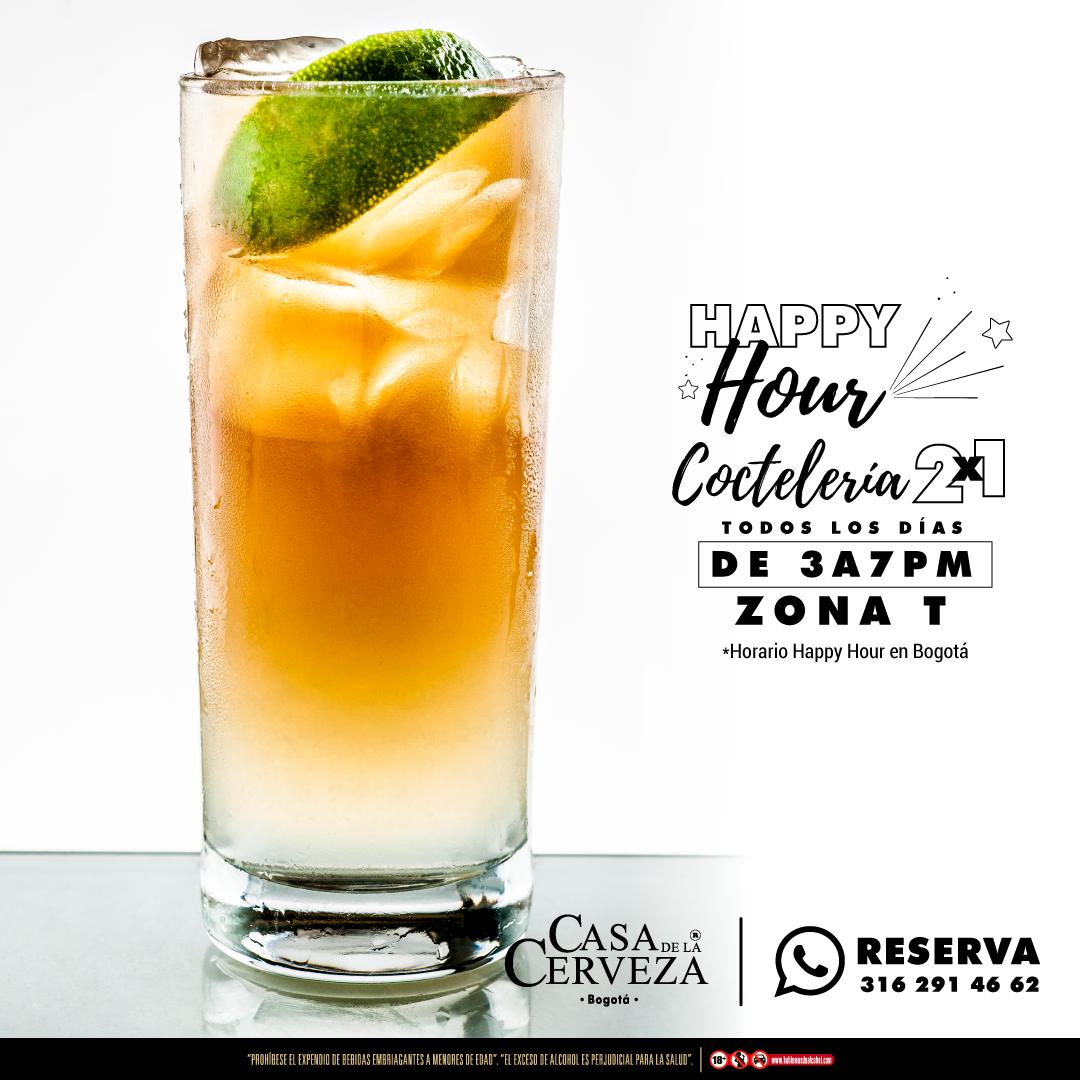 Invita a tu pareja, a un amigo o a quien quieras, pero no te puedes perder nuestro #HappyHour de cocteles. ¡Ven ya por los tuyos! Pregunta por nuestras opciones aquí> buff.ly/2WMRiXP 

#CasadelaCerveza #CDC #Bogota #ZonaT