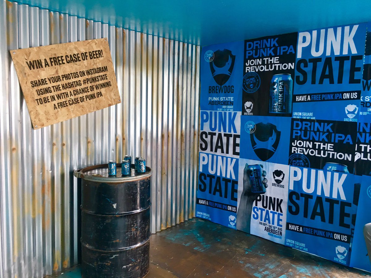 PoletoPoleEV's tweet photo. Aberdeen has become the #PunkState today, as @BrewDog are guest brewers in a few of the cities bars. 

Just tried their #PunkIPA for free at their pop bar in the city. Such a great Northeast grass roots business. #DogFriendlyBusiness #DogFriendlyBars https://t.co/UIaYW164Ec