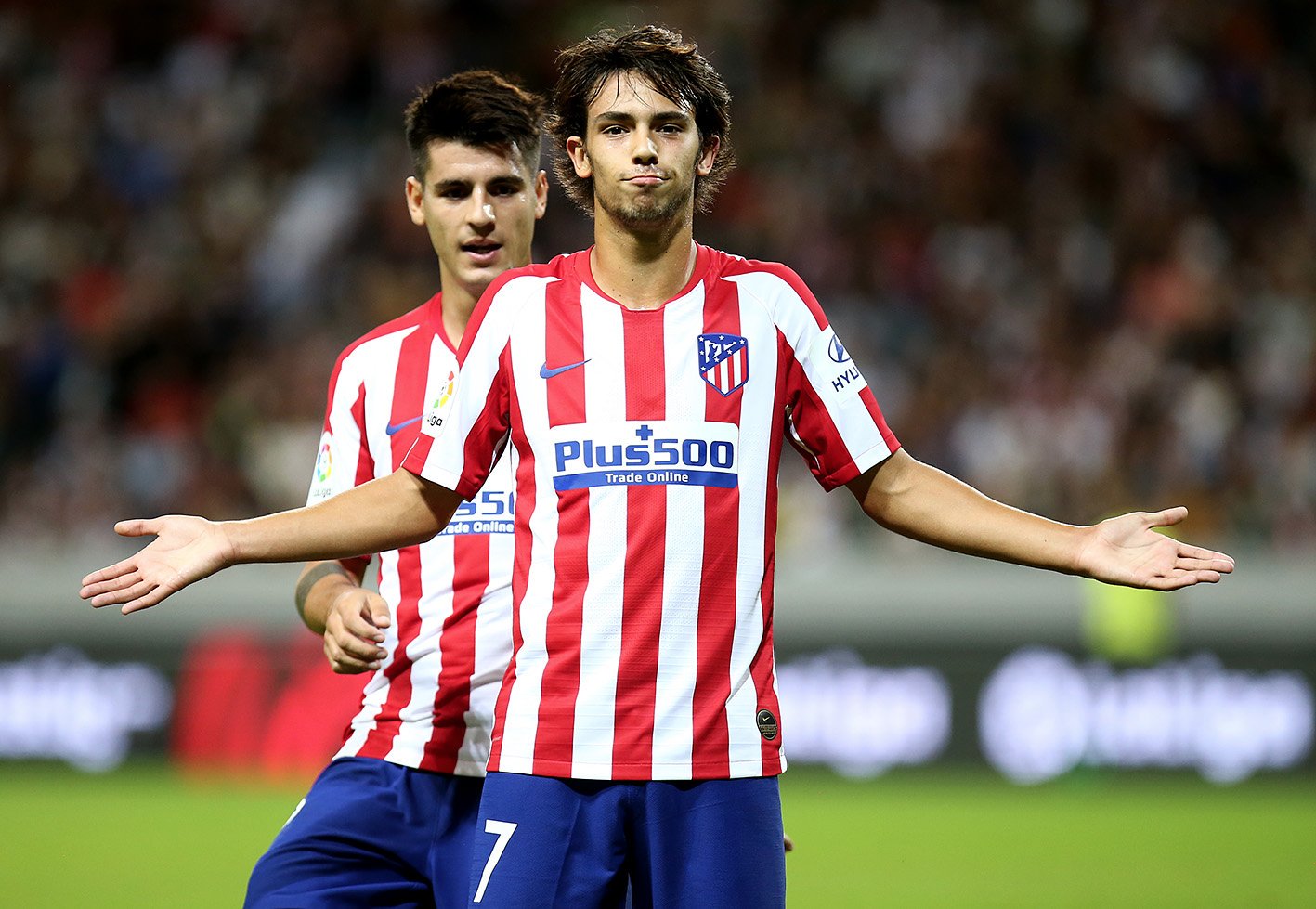 Joao Félix celebra un gol con el Atlético de Madrid en pretemporada (Foto: ATM).